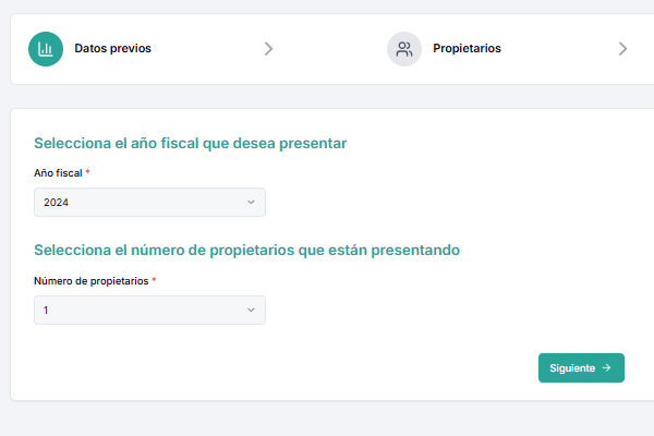2. Rellena nuestro formulario guiado