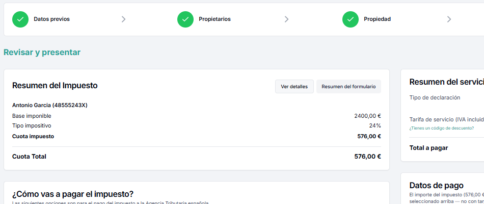 3. Revisa, paga y presenta